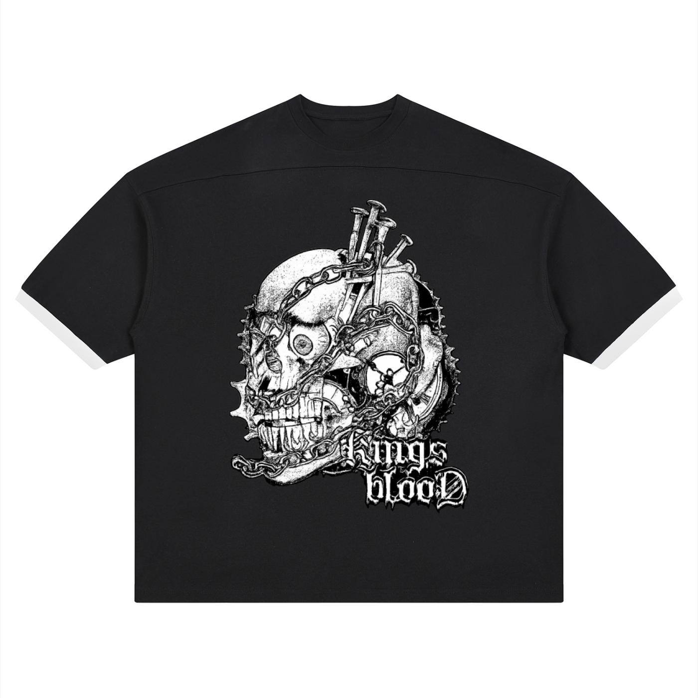 Kingsblood Unisex Color Block Drop Shoulder T-Shirt