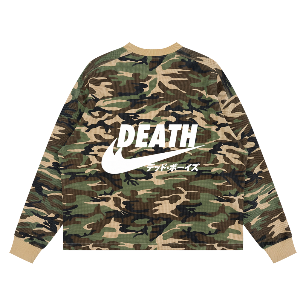 Heath Goth Unisex Waffle Boxy Long Sleeve T-Shirt