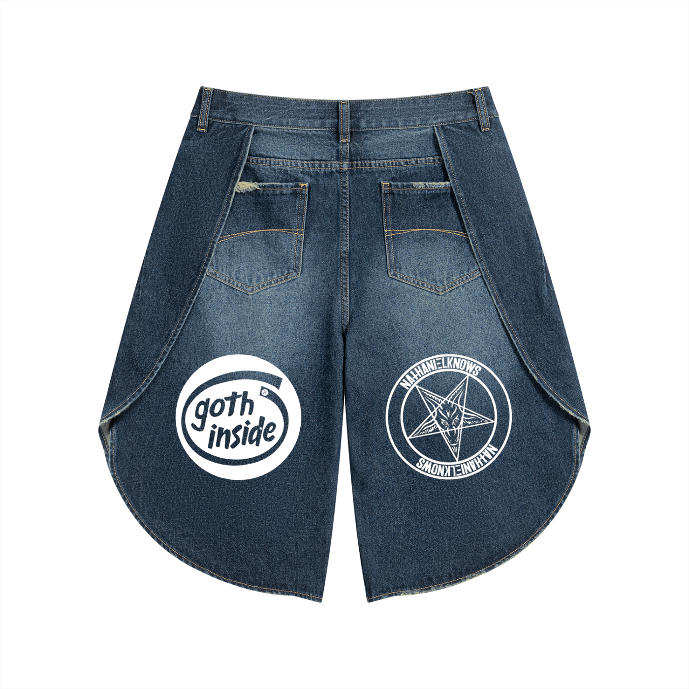 Heath Goth Men’s Wide Leg Denim Shorts