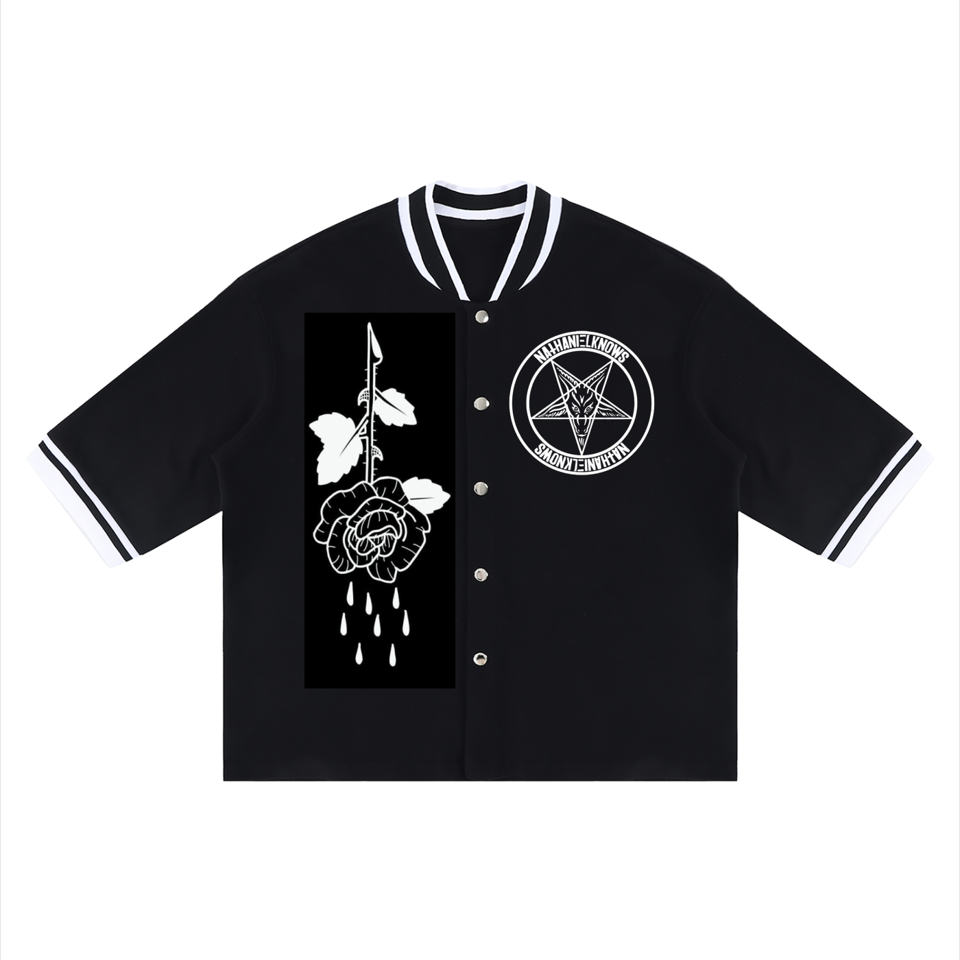 ROSE  Unisex Boxy Heavyweight Baseball Jersey
