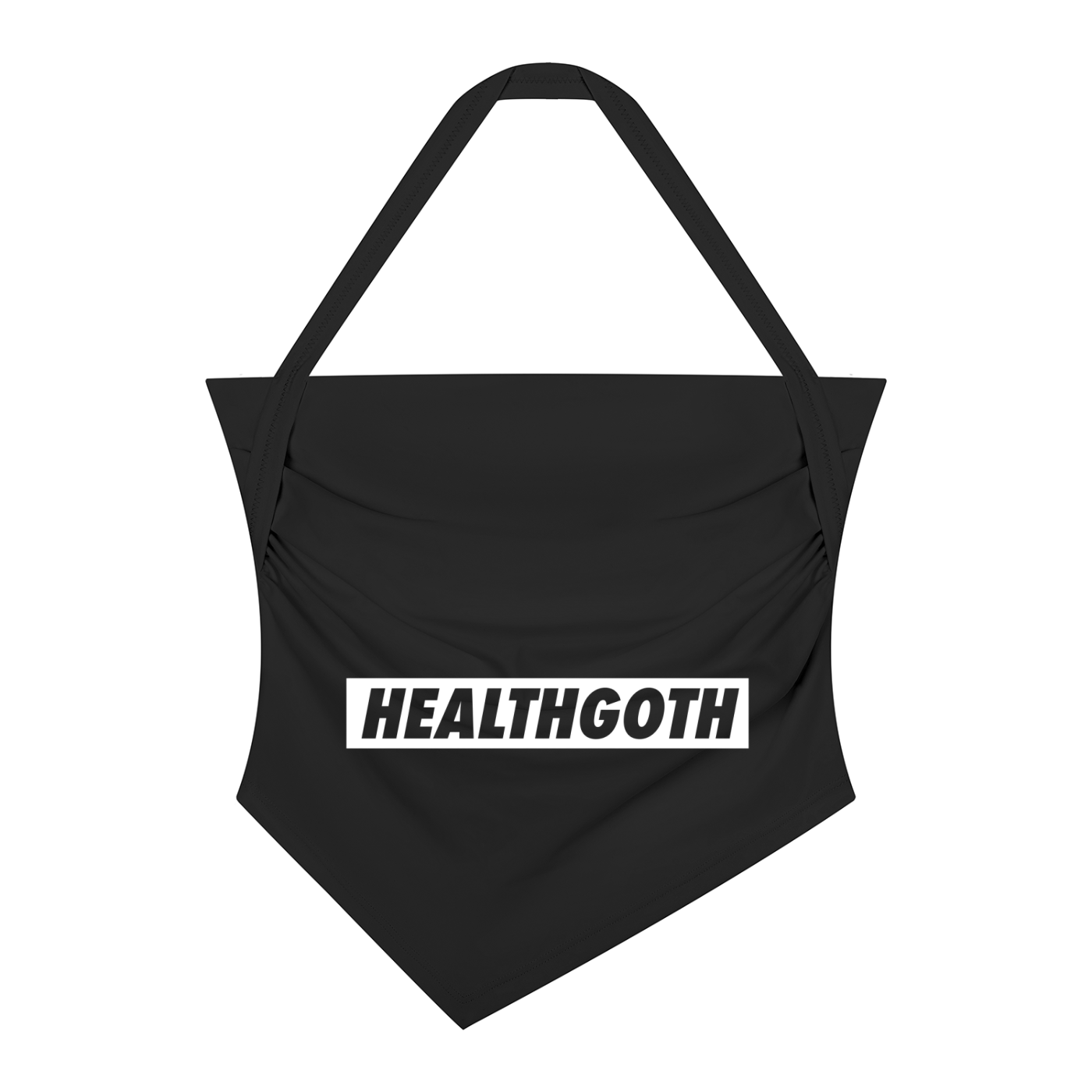 Heath Goth Women’s Ruched Halter Neck Yoga Tank Top