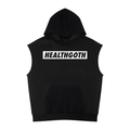 Health goth Unisex Panel Mesh Sleeveless Hoodie