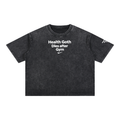 Health Goth Mineral Wash Boxy Cotton T-Shirt