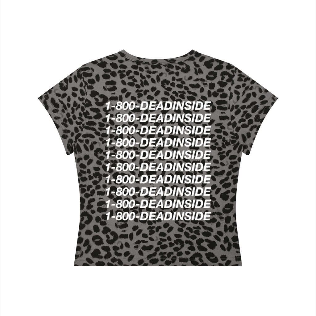Health goth Women’s Leopard Print Crop T-Shirt