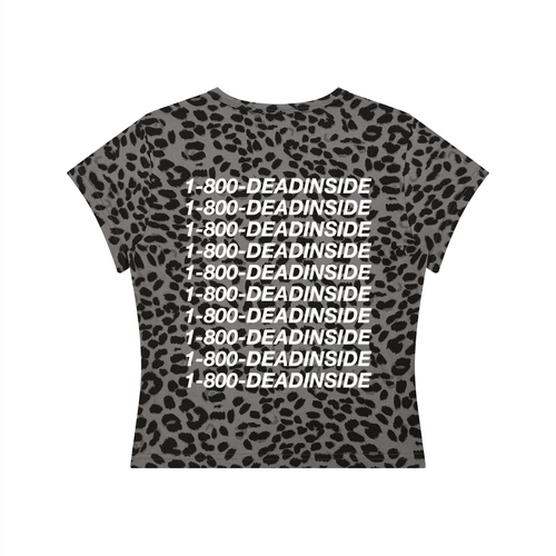 Health goth Women’s Leopard Print Crop T-Shirt