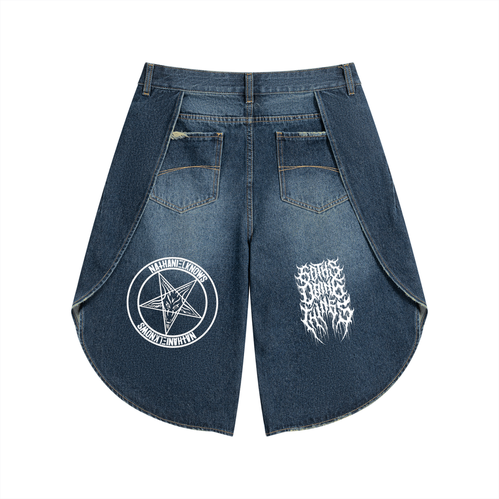 Men’s Wide Leg Denim Shorts