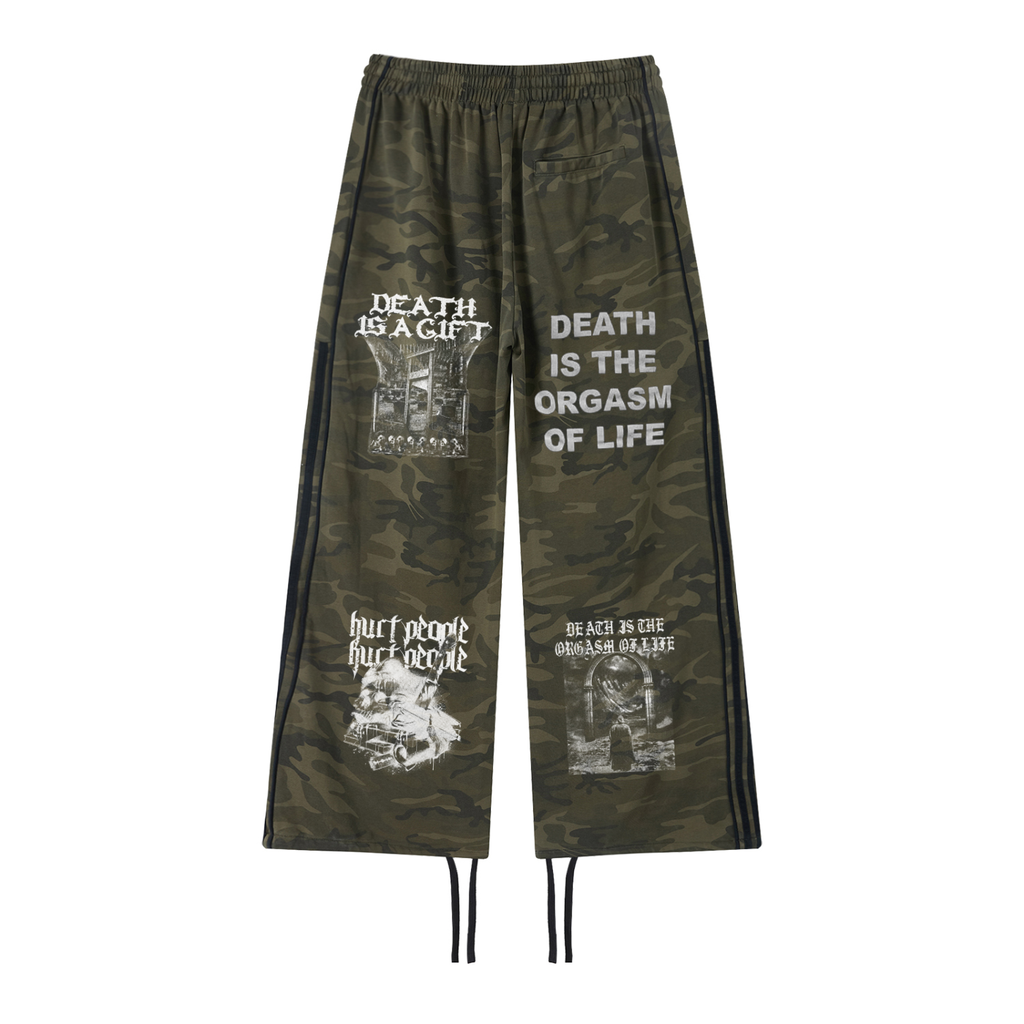 Gothsdoingthings Unisex Camo Wide Leg Sweatpants