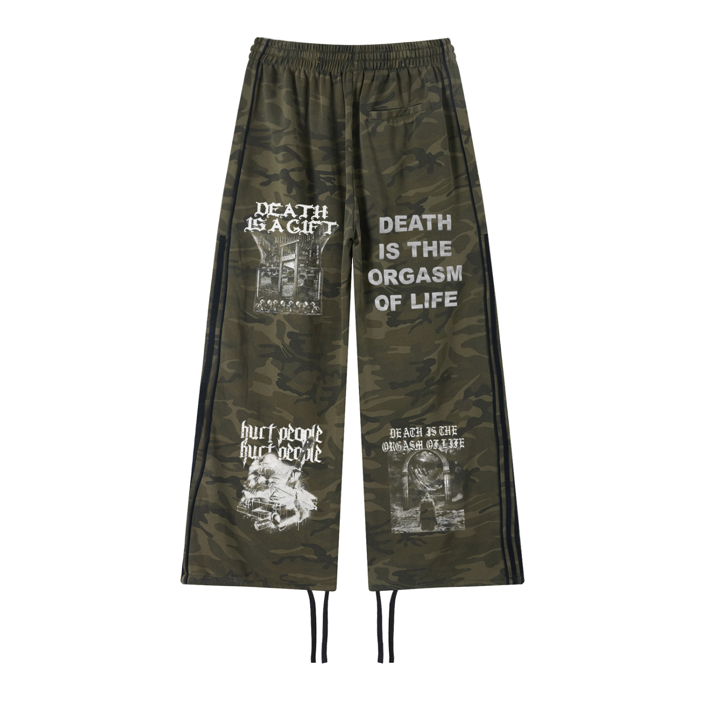 Gothsdoingthings Unisex Camo Wide Leg Sweatpants