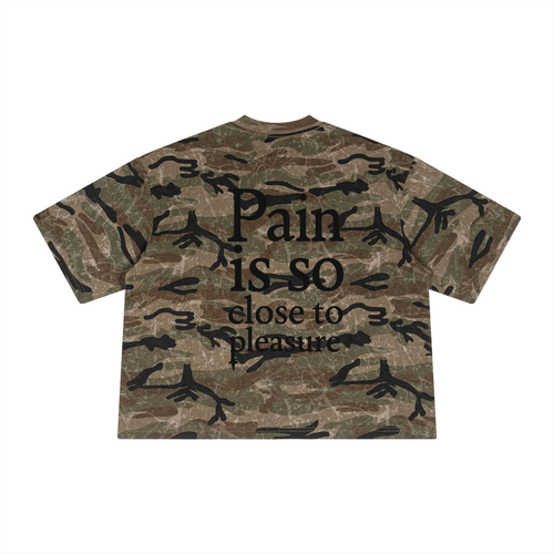 Pain Unisex Boxy Camo Print T-Shirt