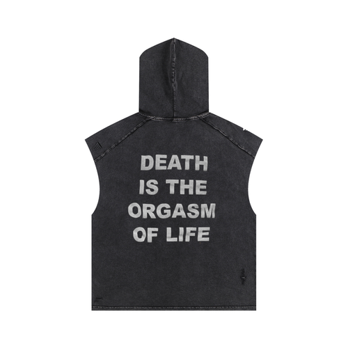 Betteroffdead Snow Washed Boxy Hooded Tank Top