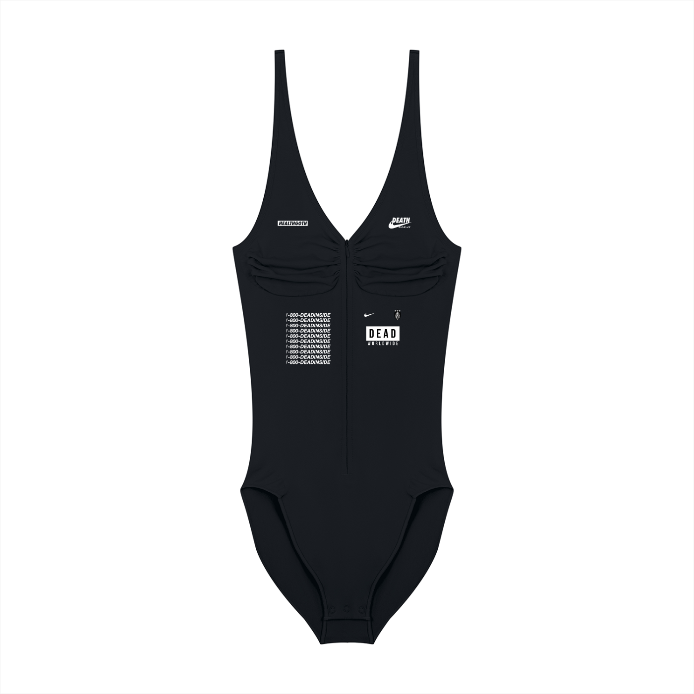 Women’s Full-Zip Ruched Bodysuit