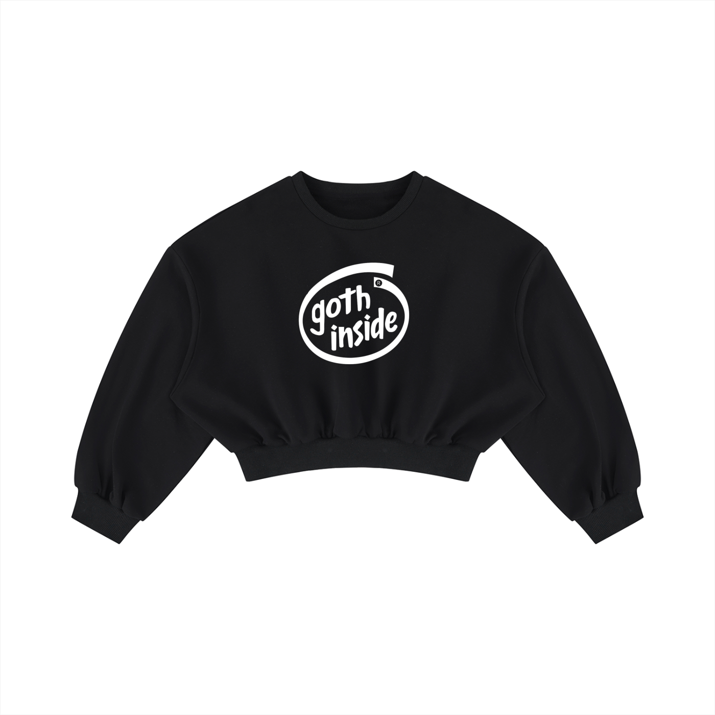 Goth INSIDE Women's Boxy Cropped Crewneck Sweatshirt