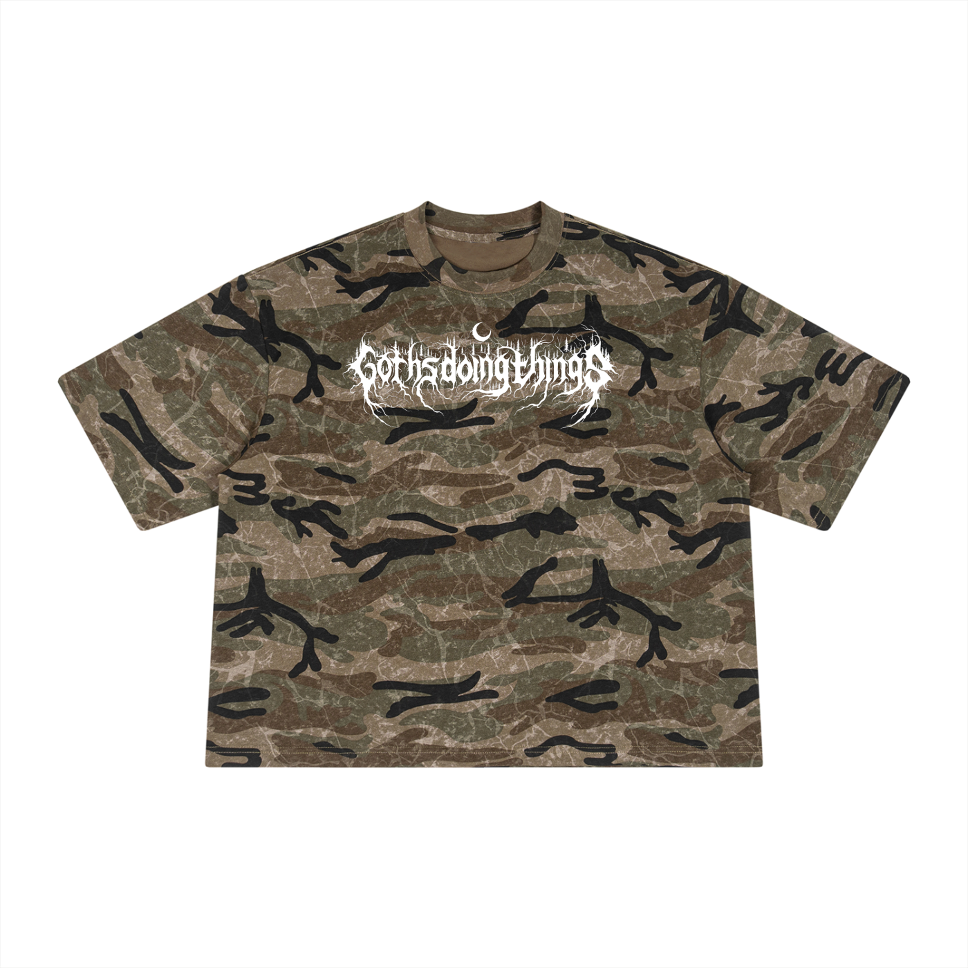 Pain Unisex Boxy Camo Print T-Shirt