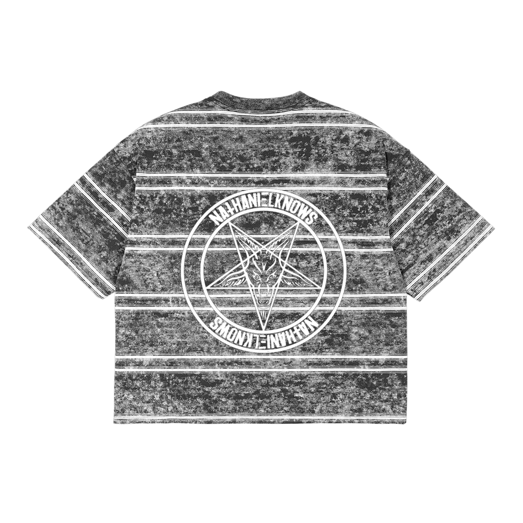Time Washed Striped Boxy T-Shirt