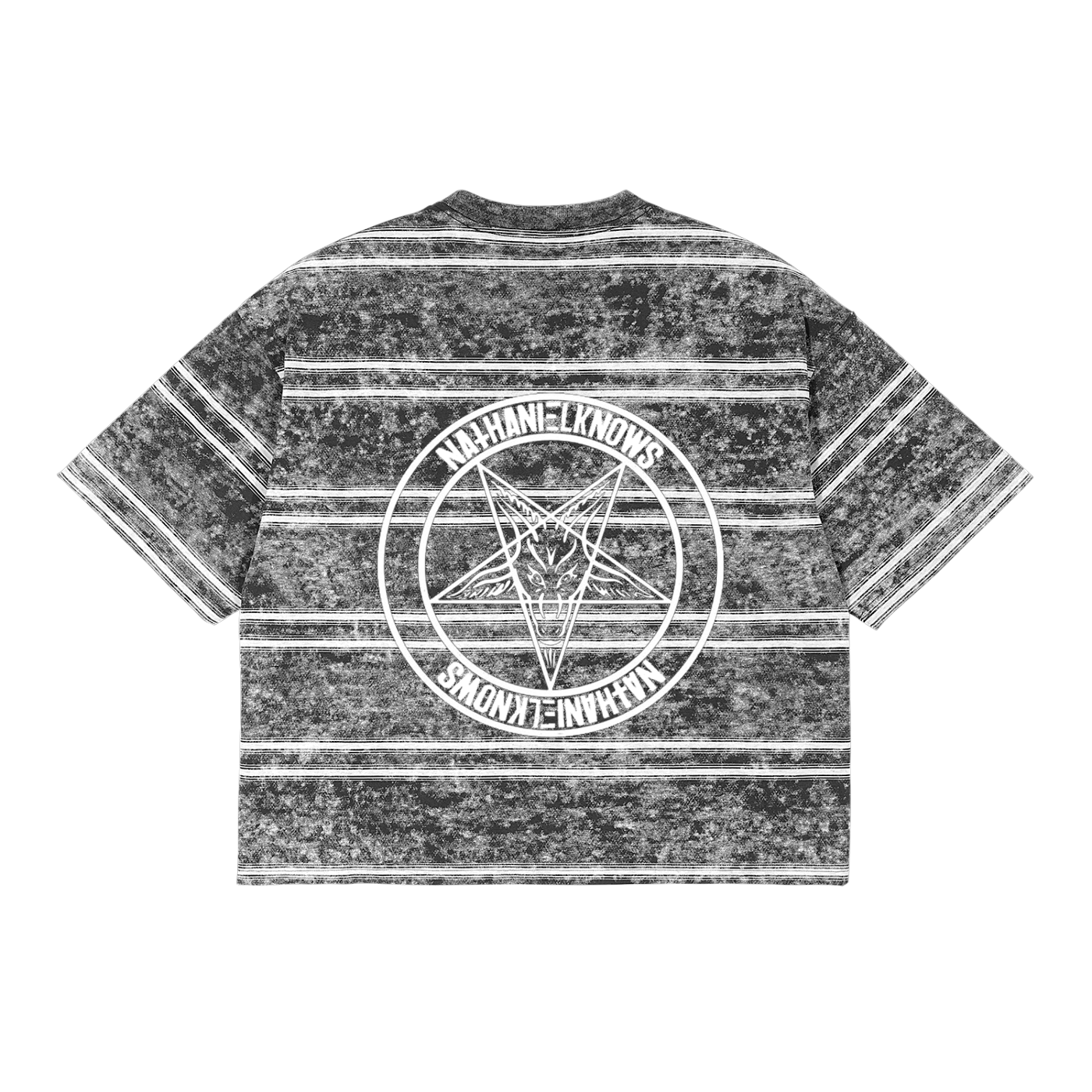 Time Washed Striped Boxy T-Shirt