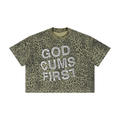 God Leopard Print Boxy T-Shirt