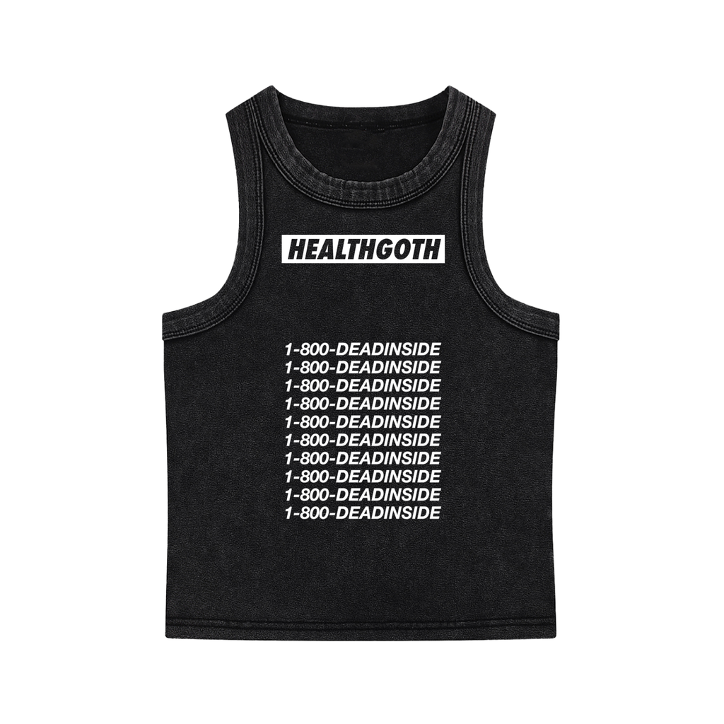 Health Goth Snow Washed Tank Top