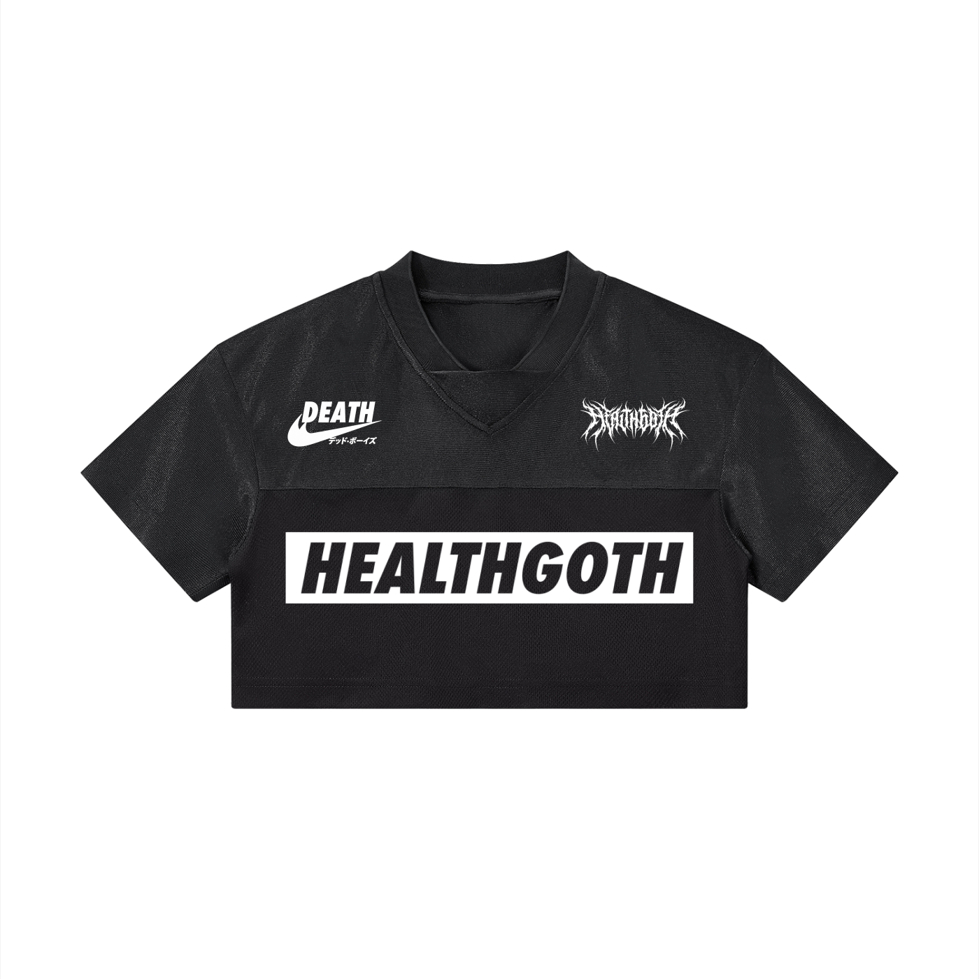 Heath GOTH Women’s Cropped Paneled V-Neck Jersey