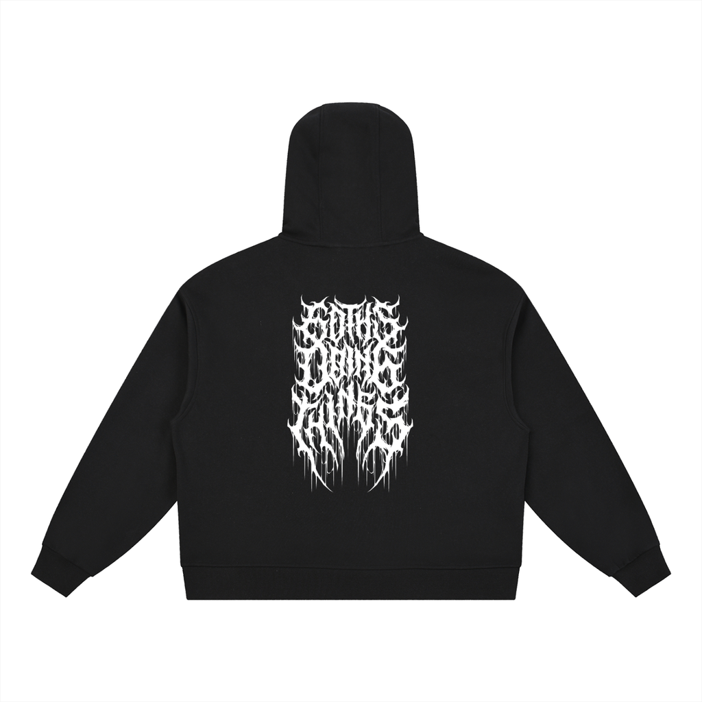 Gothsdoingthings Boxy Button Placket Hoodie