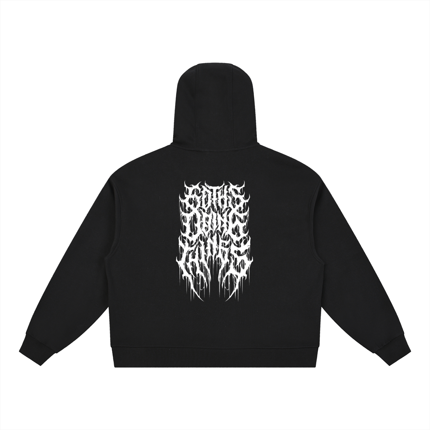 Gothsdoingthings Boxy Button Placket Hoodie