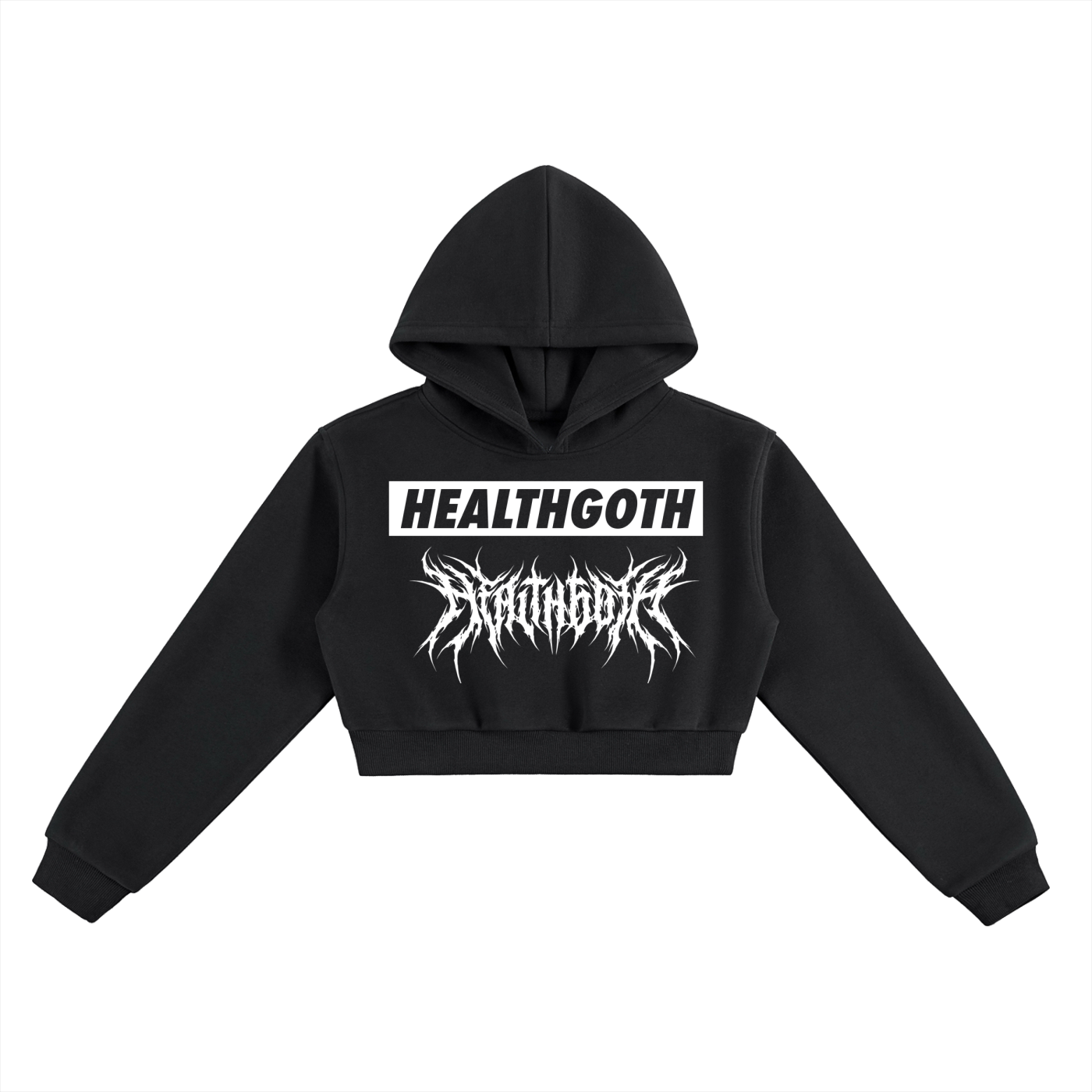 health goth Essential Cropped Hoodie