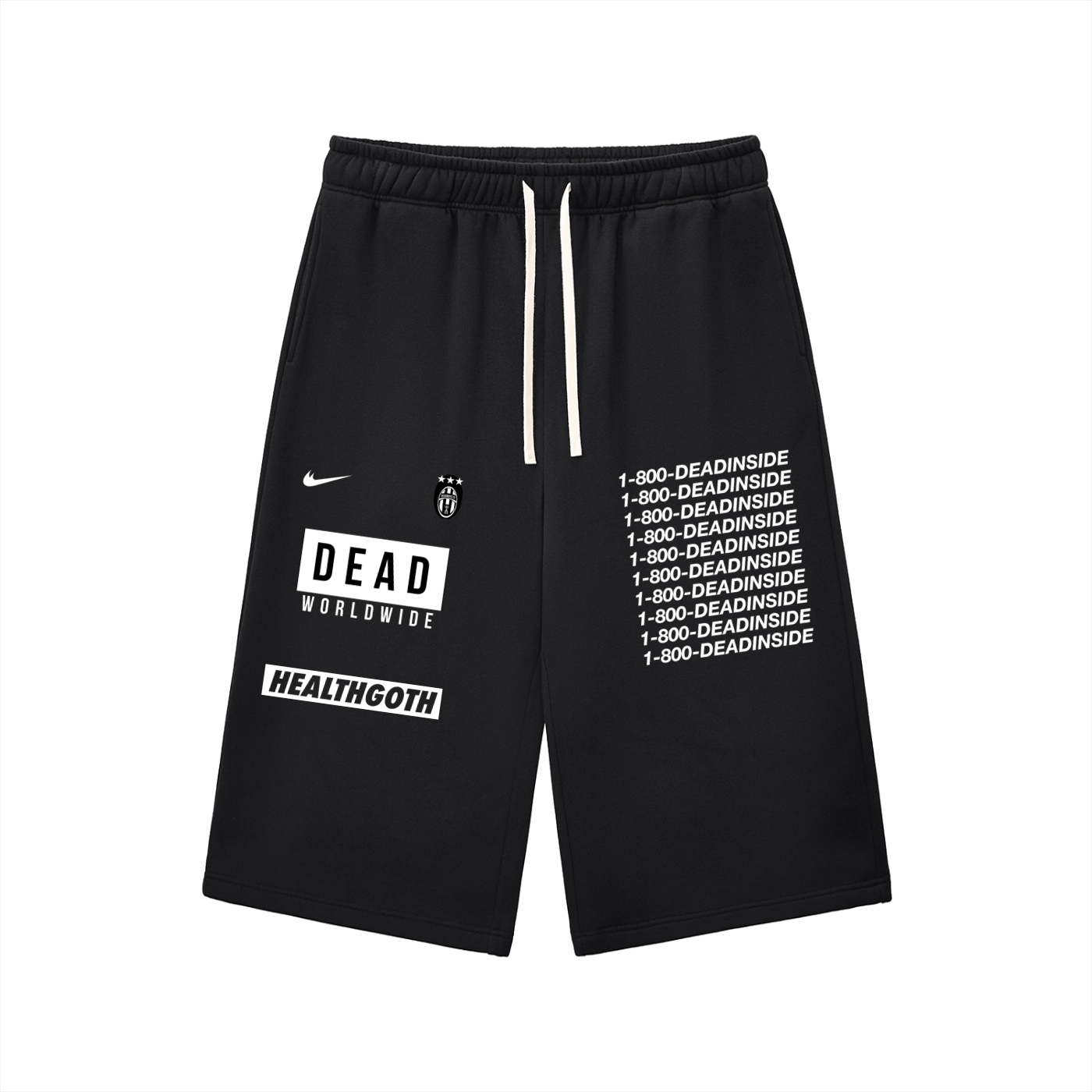 Heath Goth Relaxed Drawstring Three-quarter Sweatpants