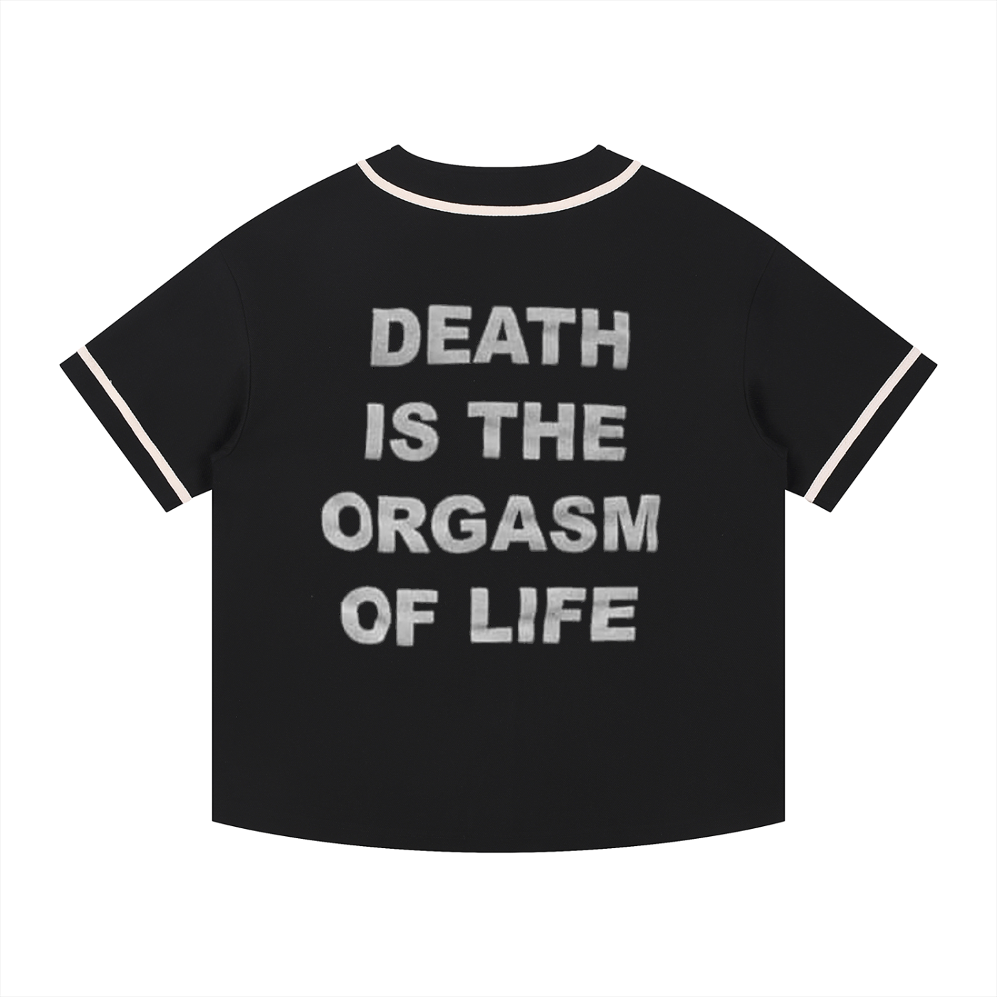 Heath Goth Contrast Piped Button-Up Jersey