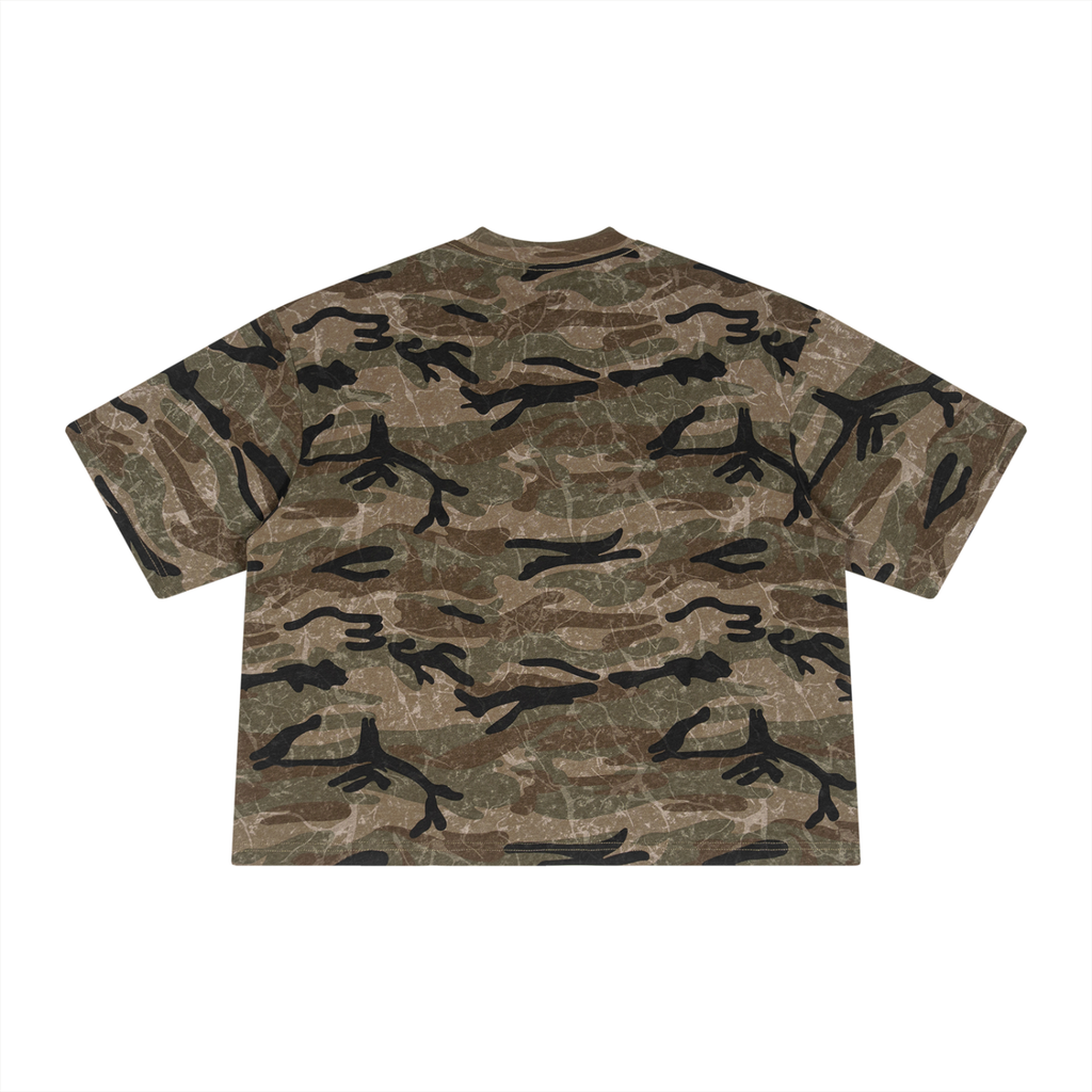 Goth Nite Unisex Boxy Camo Print T-Shirt