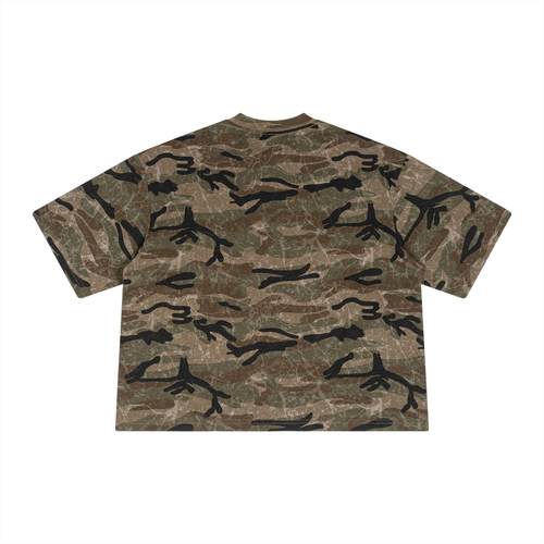 Goth Nite Unisex Boxy Camo Print T-Shirt