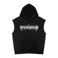 Unisex Panel Mesh Sleeveless Hoodie
