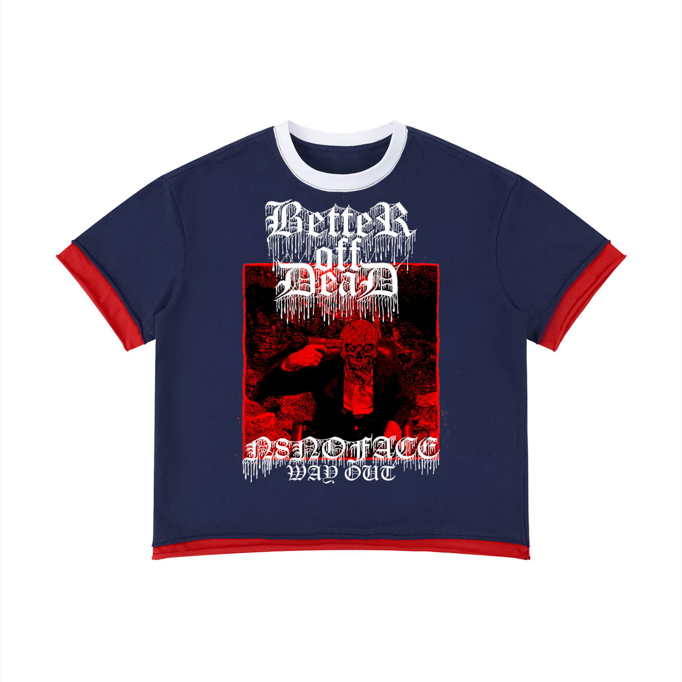 betteroffdead way out Boxy Color Block T-Shirt