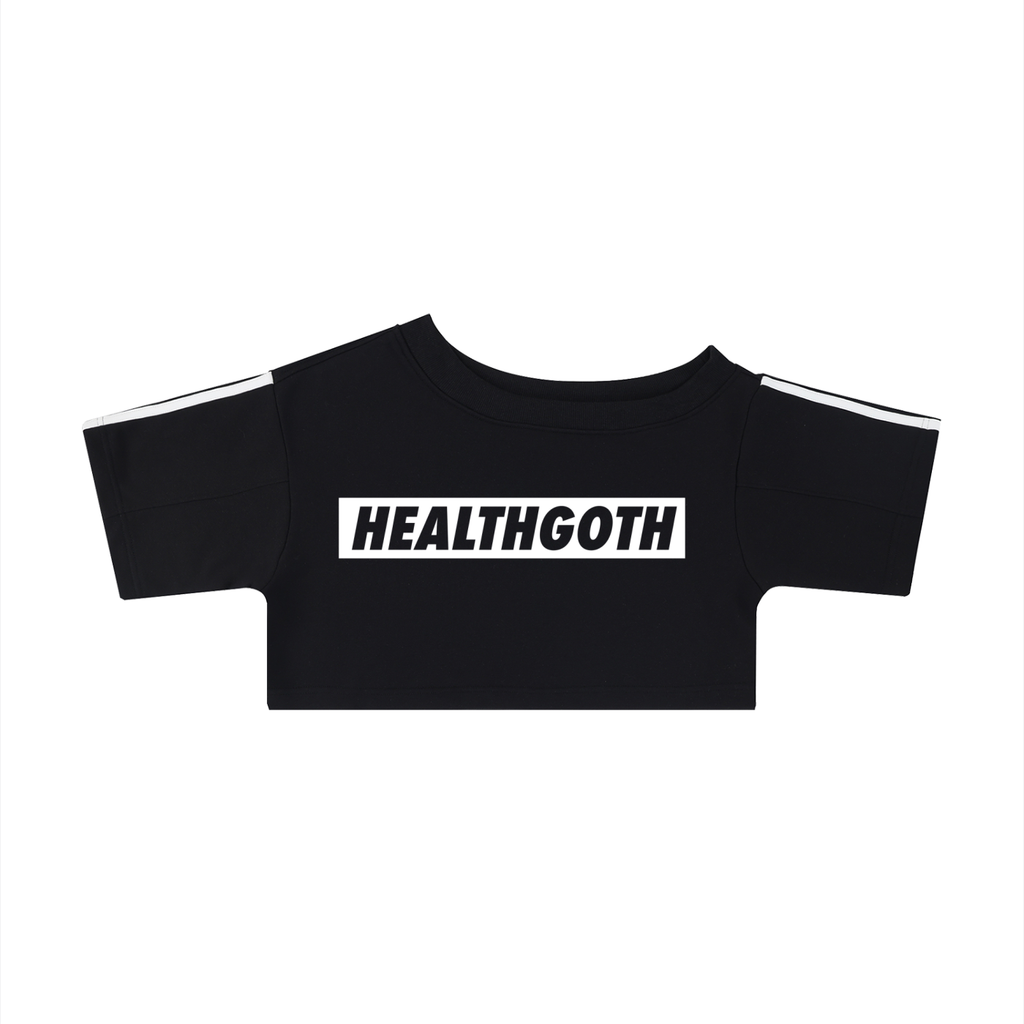 Heath goth Women's Off-the-Shoulder Crop T-Shirt