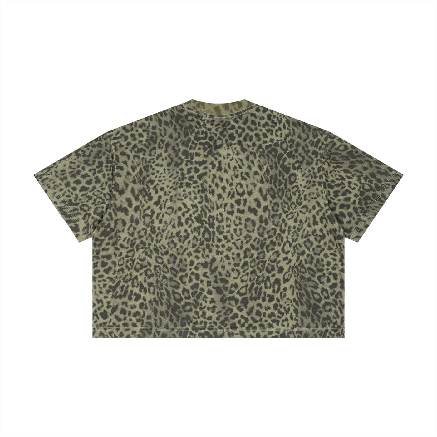 God Leopard Print Boxy T-Shirt