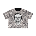 HELLO Unisex Leopard Print Boxy T-Shirt