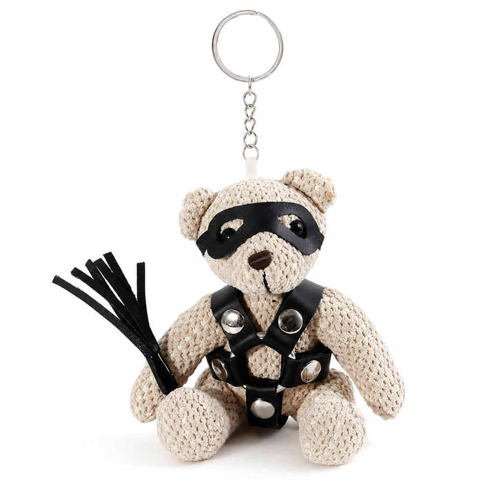 Gothic Crochet Plush Bear Keychain