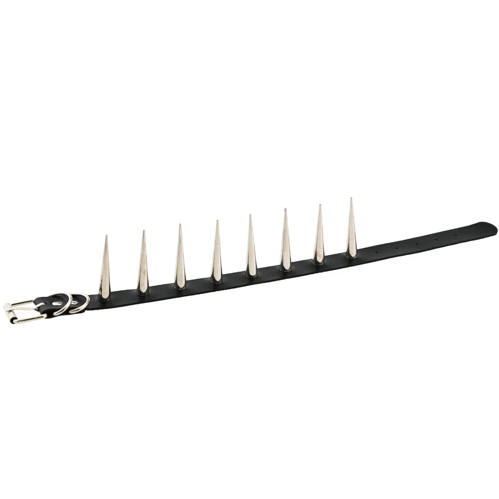 Big spiked studded punk collar choker, view 1