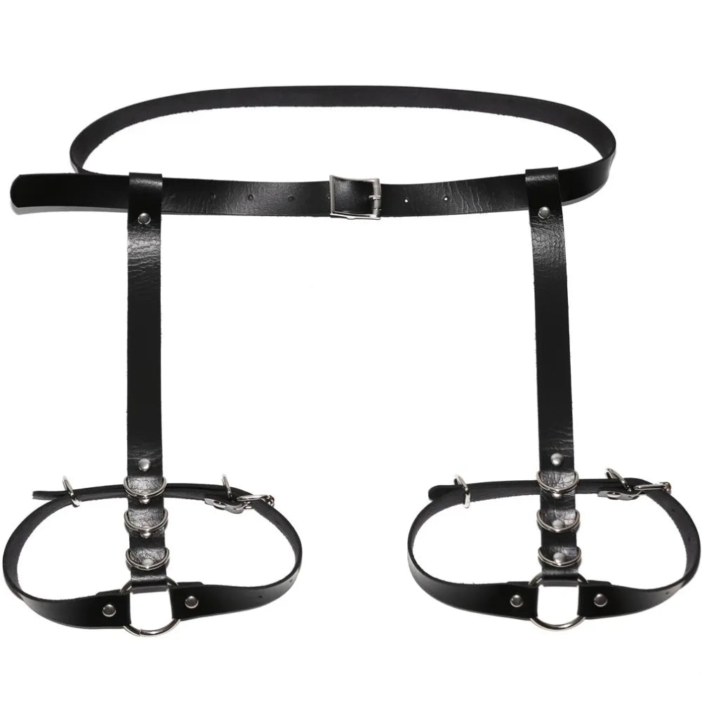 Leather Leg Harness, Goth Body Straps