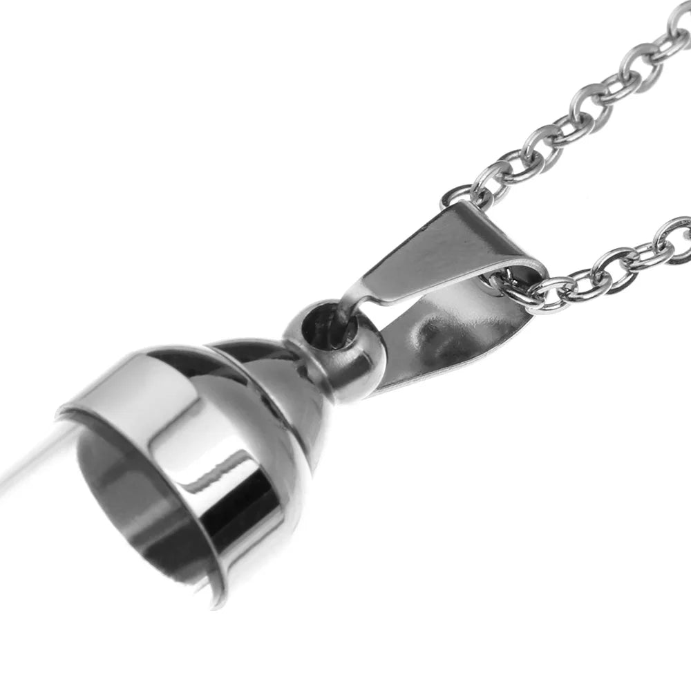 Openable Glass Vial Necklace, Keepsake Pendant product photo 2