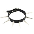 Big spiked studded punk collar choker, view 3