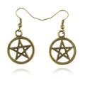 Pentagram Sword Hoop Earrings, Silver product photo 5
