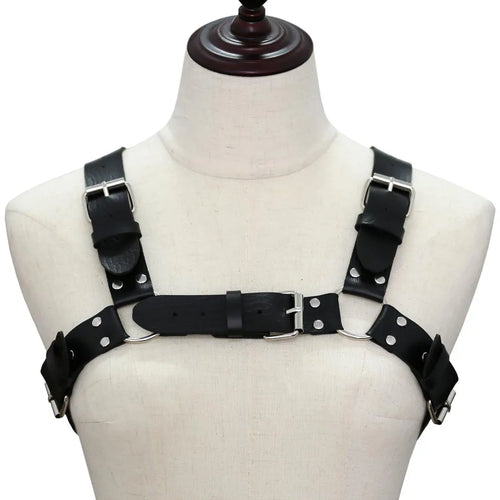 Caged Metal Chest Harness, Punk Unisex product photo 2