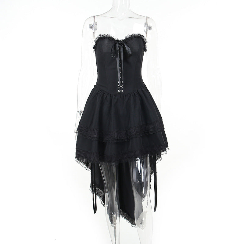 AltGoth palace-style gothic black dress view 3