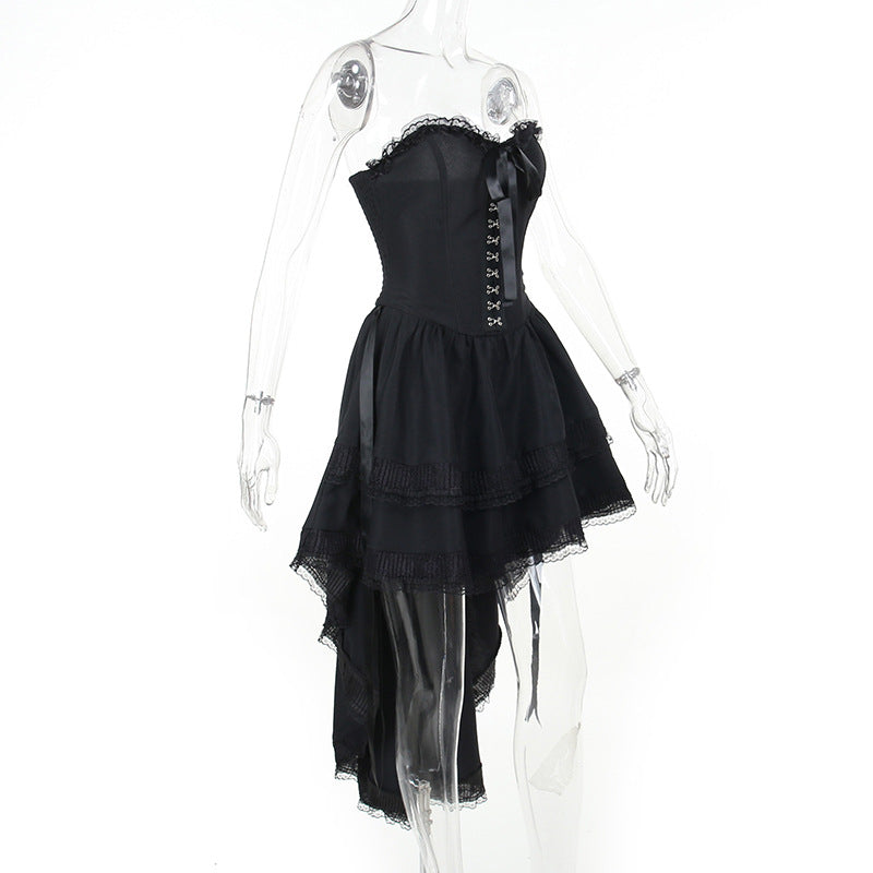 AltGoth palace-style gothic black dress view 4