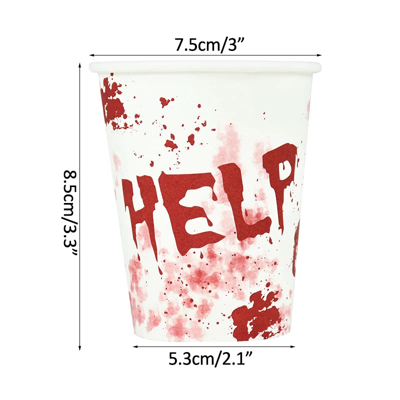 Bloody Handprint Halloween Party Tableware