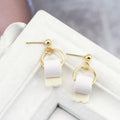 Quirky toilet roll dangle novelty earrings, view 5