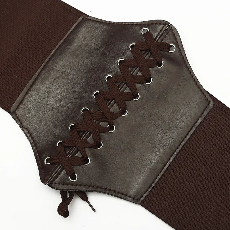 PU Leather Corset Belt, Gothic Cincher product photo 3
