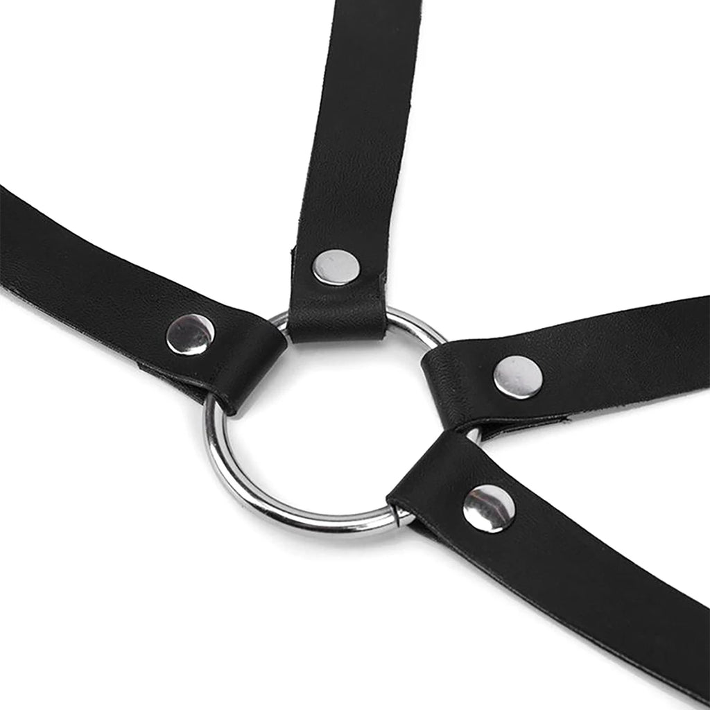 PU Leather Bra Harness, Goth Punk product photo 4