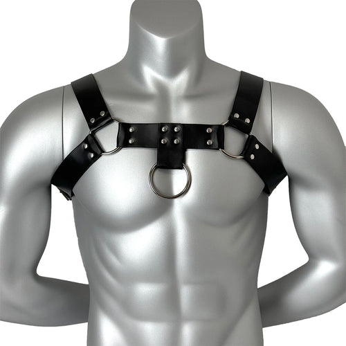 Men's Leather Chest Harness, Adjustable