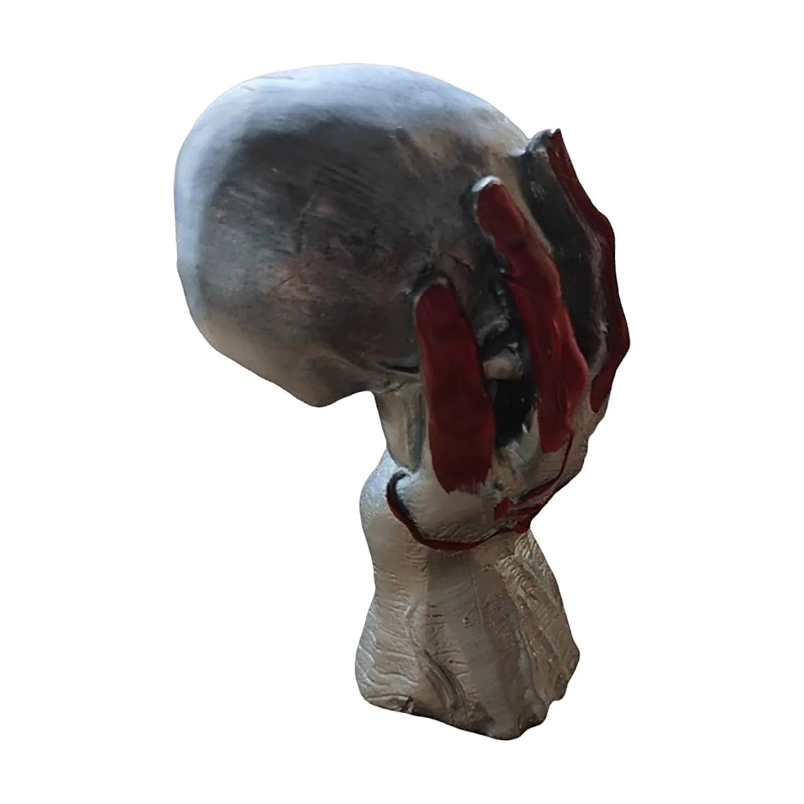 3D gothic skull statue handmade resin decor view 3