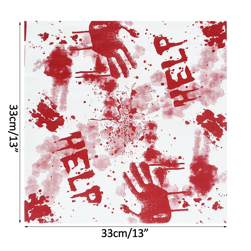 Bloody Handprint Halloween Party Tableware